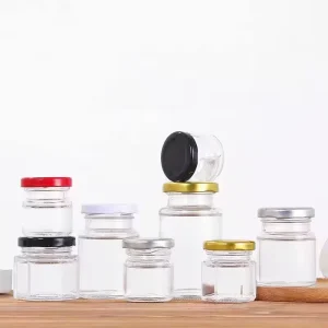 Food Grade Honey Glass Jar 30 100 ml Mini Glass Jar with Metal Screw Caps