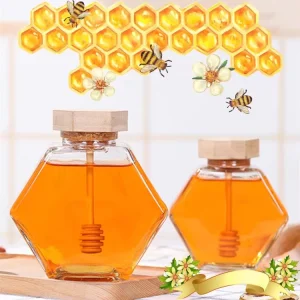 Food Grade Honey Glass Jars 100ml 220ml 380ml Mini Glass Jars