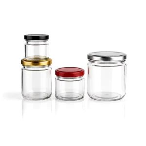 Food Grade Round Pickle Jar 500ml Glass Storage Canister Transparent Sealed Type for Pickle and Vegetable Marinating