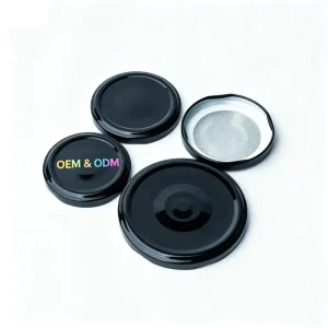 Food-Grade Tinplate Closure with Vacuum Button for Honey, Sauce, and Pickle Jar Packaging