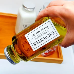 Food-Grade Transparent French Square Glass Bottles 250ml 500ml with Lid for Juice and Milk