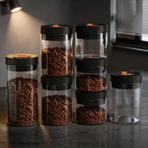 Factory Direct Vacuum Glass Jars Airtight Food Grade Storage Containers for Grains and Legumes 1200 Ml