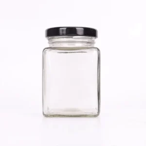Food Jam Liquid Spice Storage Jars Square Airtight Glass Jars with Lid