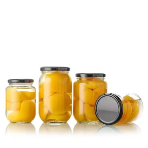 Food Preserve Canning Glass Jar for Pickles and Honey 480ml 500ml 750ml 770ml with Twist-Off Metal Lid