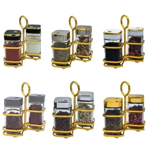 Food Sachets Container Village Set Moisture Proof Classic Design Airtight Glass Jar Kitchen Organizer Spice PP Plastic Lid