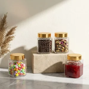 Food-Safe Glass Storage Jar with Plastic Cap, BPA-Free