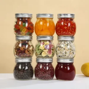 Food Storage 4oz 8oz Mini Regular Mouth Glass Mason Jar With Lid For Honey Jam