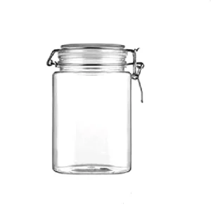 Food Storage Airtight Clear Jar with Locking Clip Lid
