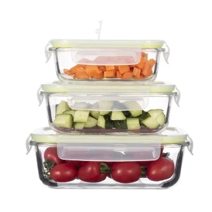 For Glass 2 Pack Set Square Prep Containers Leakproof Microwavable with Vented Lid for Presents