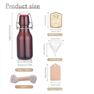 For New Product Grass Infusion Tinted Glass Bottle Oscillating Top DIY Gift Small Jar Food Storage Container (Pack 20 40)
