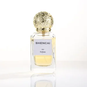 Fragrance High Grade Short Square Rectangle 30ml 50ml Glass Parfum Fragrance Perfume Bottles with Label Window