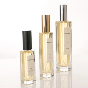 Fragrance High Quality High Rectangular 30ml 50ml 100ml Glass Spray Perfume Container Bottle with Sprayer