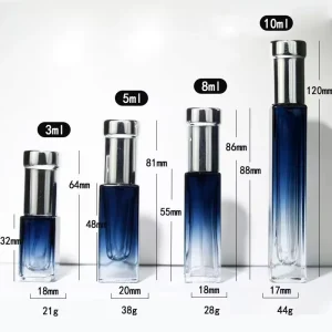 Fragrance Perfume Square Screw Cap 3ml 10ml Small Atomizer Custom Mini Empty Spray Bottle Portable Travel