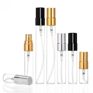 Fragrance Pocket Refillable Screw Mouth Cylinder 2ml 3ml 5ml 10ml Mini Portable Sample Glass Perfume Bottle
