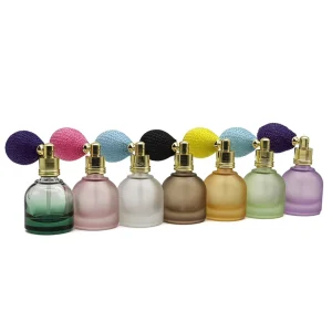 French Retro Airbag Perfume Bottle Multicolor Frosted Glass Sprayer Empty Refillable Bottle for Car and Home