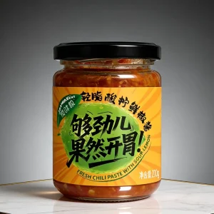Fresh Chili Paste with Sour Lemon 210g in Glass Bottle
