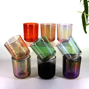 Fresh Color Card Made Customized Product Scent Candle Soy Wax Package Glass Candle Holder Candle Jars with Lid