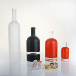 Frosted 250ml Mini Empty Glass Bottle for Wine, Vodka, Whiskey, Champagne, and Diffuser Use with Screen Printing