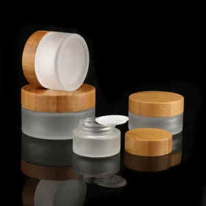 Frosted 30ml 50ml 60ml 100ml Glass Cosmetic Jar with Cap for Cream and Body Care