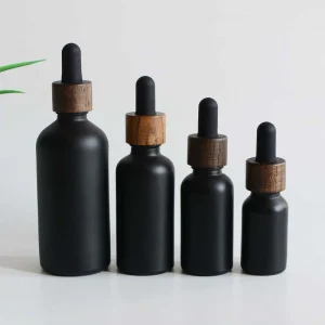 Frosted Black Glass Droppers Bottle Essential Oil Eye Liquid Dropper Tincture Bottles with Dropper Perfume Bottle