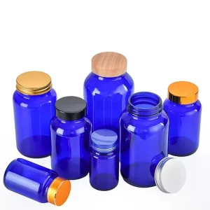 Frosted Clear 100ml Pharmaceutical Glass Jar, Tablet Capsule Container for Medicine and Vitamin Pills, Diffuser Use