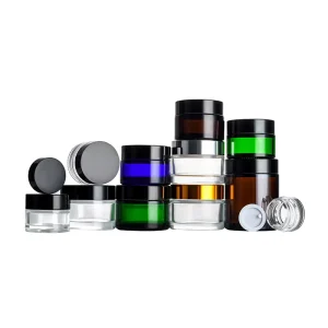 Frosted Clear Glass Cosmetic Cream Jar with Lid 5g 10g 20g 30g 50g 100g 200g