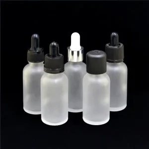 Frosted Clear Glass Dropper Bottles 10ml 15ml 20ml 30ml for Perfume Essential Oil Hair Oil and Cuticle Oil