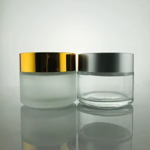 Frosted Cosmetic Glass Jar, 5g-100g, 2oz-6oz, for Facial Cream