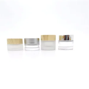 Frosted Glass Cosmetic Cream Jar 5g 10g 20g 30g 50g 100g 120g 200g with Lid and Custom Logo
