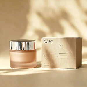 Frosted Glass Cosmetic Cream Jars with Silver Cap 50g 100g