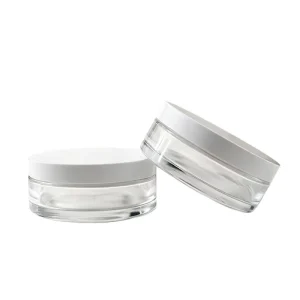 Frosted Glass Cosmetic Jar 100g 200g with Lid