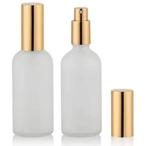 Frosted Glass Room Spray Bottles 120ml Matte White Boston Mist Spray Bottle with Screw Cap for Perfume