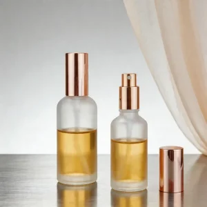 Frosted Glass Spray Bottles 15ml 30ml 50ml 100ml with Silver Pump for Essential Oils and Pet Care