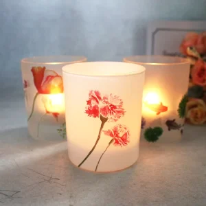Frosted Matte Glass Candle Jar with Custom Logo