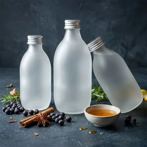 Frosted Round 200ml 250ml 300ml 350ml 500ml Tea Coffee Milk Glass Bottle Beverage Glass Bottle for Juice