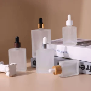 Frosted Square Glass Dropper Bottle 10ml 15ml 30ml 50ml 100ml for Essential Oil