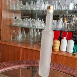 Frosted Square and Round Glass Bottles with Cork 30ml 100ml