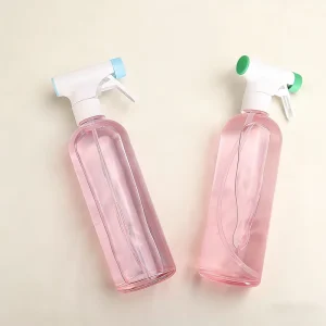 Frosted Translucent Glass Room Spray Bottles for Cleaning Refillable 500ml with Silicone Sleeve