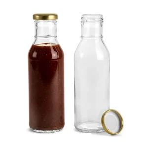 Fruit Juice Drink Beverage Glass Bottle 250ml 350ml 500ml with Metal Lid