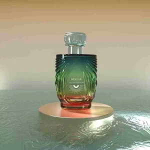 Gardient Green Cylinder Perfume Bottle with Sprayer Premium Glass Fragrance Packaging