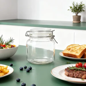 Glass Airtight Kitchen Packaging Storage Apothecary Jar for Spice Seasoning Food