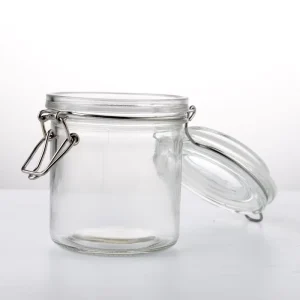 Glass Bathroom Set with Mason Jars, Soap Dispenser Pump and Metal Lids