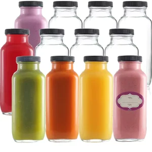 Glass Beverage Bottle with Plastic Lid