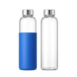 Glass Beverage Bottle with Screen Printing and Screw Cap Market Sale