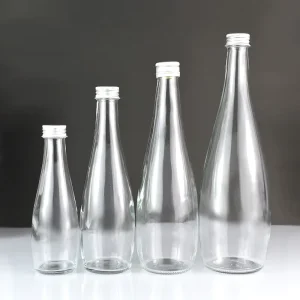 Glass Beverage Bottles for Sparkling Water with Aluminium Lid, 200ml 330ml 500ml 750ml 1000ml
