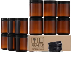 Glass Body Balm and Cosmetic Scrub Jars for Natural Candles
