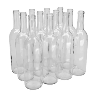 Glass Bottle Manufacturer Custom Empty Crystal Burgundy Glass Wine Bottles 500ml 750ml