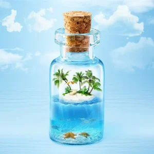 Glass Bottle Vial With Cork