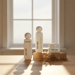 Glass Bottle and Jar Set 30ml 50ml 100ml for Skincare Serum Face Cream with Dropper and Gold Finish