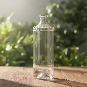 Glass Bottle for Crystal Liquor Bottle Vodka Brandy Gin Tequila 500ml 750ml Transparent Glass Bottle With Cork